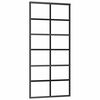 vidaXL Liukuovi ESG-lasi ja alumiini 90x205 cm musta