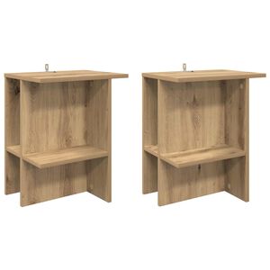 vidaXL Sohvap&ouml;yt&auml; 2 pcs Artisaanitammi 40 x 30 x 49 cm Tekninen puu