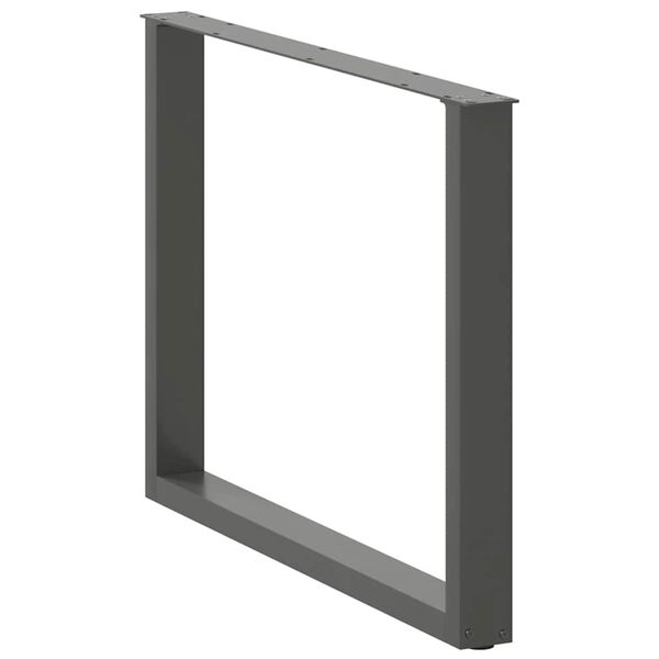 vidaXL Ruokap&ouml;yd&auml;n jalat U-muotoiset 3 kpl antrasiitti 100x(72-73) cm ter&auml;s