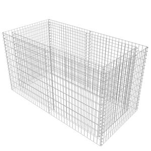 vidaXL Korotettu kivikorikehys ter&auml;s 180x90x100 cm hopea