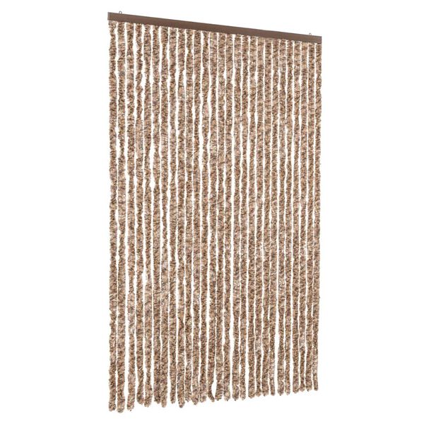 vidaXL Hy&ouml;nteisverho beige ja tummanruskea 118x220 cm chenille