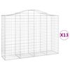 vidaXL Kaarevat kivikorit 13 kpl 200x50x140/160 cm galvanoitu rauta