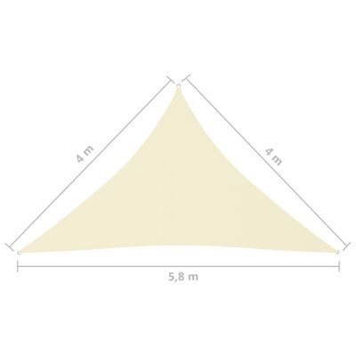vidaXL Aurinkopurje Oxford-kangas kolmio 4x4x5,8 m kerma