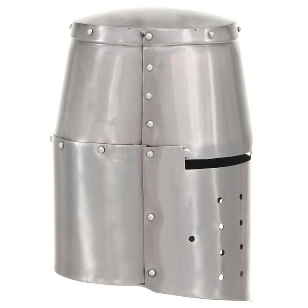 vidaXL Keskiaikaisen ritarin kypärä antiikki kopio hopea teräs