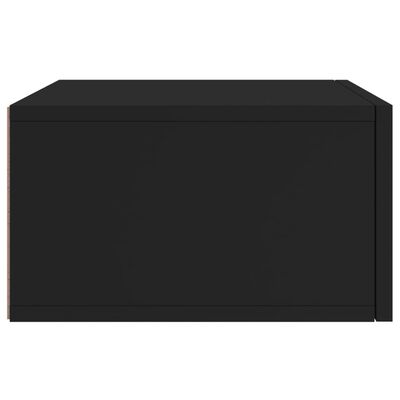 vidaXL Seinäkiinnitettävä yöpöytä musta 35x35x20 cm