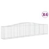 vidaXL Kaarevat kivikorit 4 kpl 400x50x80/100 cm galvanoitu rauta