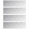 vidaXL Portaan askelma 4 kpl 70 x 20 cm Hopea Alumiini Suorakaide