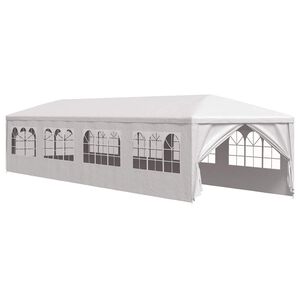vidaXL Puutarhakatos 3x12 m valkoinen