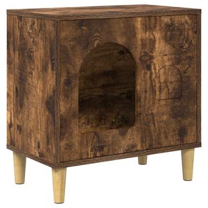 vidaXL Kissatalo Savup&auml;hkin&auml; 51 x 30 x 52 cm Tekninen puu