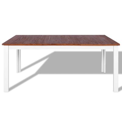 vidaXL Ruokapöytä Täysi tiikki ja mahonki 180x90x75 cm