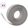 vidaXL Puutarhareunukset 3 kpl harmaa 10 m 15 cm polyeteeni