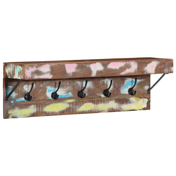 vidaXL Takkihylly hyllyll&auml; Ruskea 73 x 19 x 23 cm Kierr&auml;tetty T&auml;yspuu