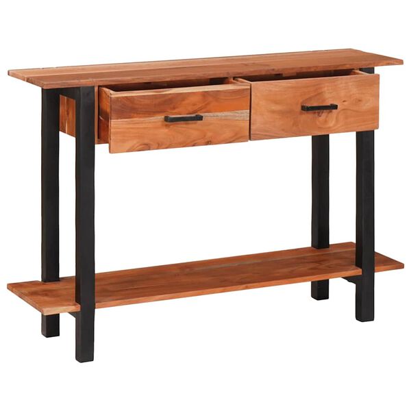 vidaXL Konsolip&ouml;yt&auml; laatikon kanssa Ruskea ja musta 110 x 30 x 75 cm