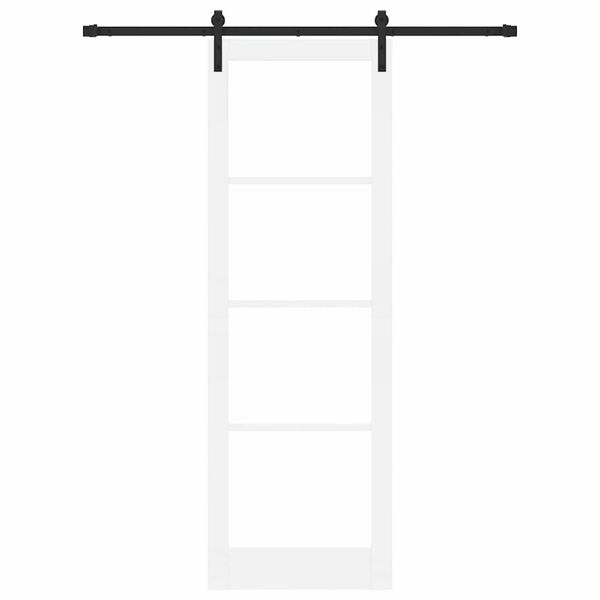 vidaXL Liukuovi ORKDAL Valkoinen ja musta 78 x 232 cm