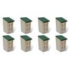 vidaXL Perhostalot 8 kpl puuta 14x15x22 cm