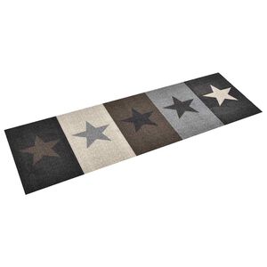 vidaXL Keitti&ouml;n pest&auml;v&auml; lattiamatto Stars 45x150 cm