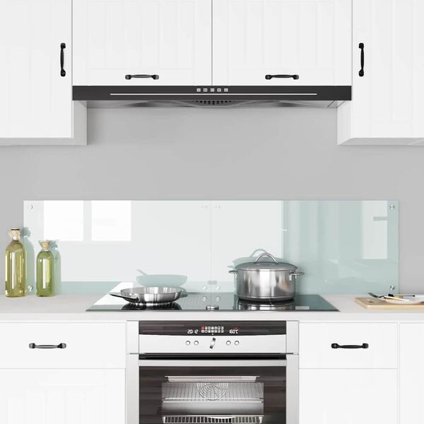 vidaXL Keittiön suojapaneeli 2 pcs Valkoinen 80 x 40 cm karkaistu lasi