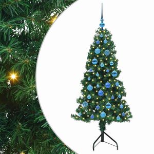 vidaXL Nurkkateko joulupuu jalustalla Vihre&auml; 150 cm PVC ja metalli
