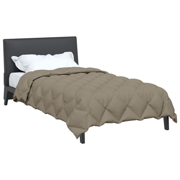 vidaXL Talvityyny Vaaleanharmaa 220 x 140 cm Mikrokuitu