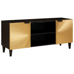 vidaXL TV-kaappi Musta ja kulta 105 x 33 x 46 cm Tekninen puu