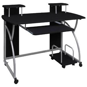 vidaXL Kulmatietokonep&ouml;yt&auml; musta 110x52x88,5 cm tekninen puu