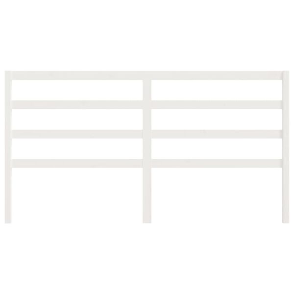 vidaXL Sängynpääty valkoinen 186x4x100 cm täysi mänty