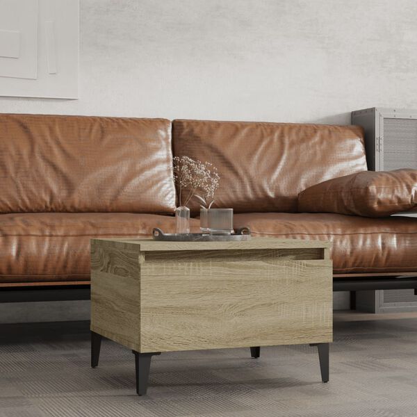 vidaXL Sivupöytä Sonoma-tammi 50x46x35 cm tekninen puu