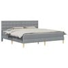 vidaXL S&auml;ngynrunko patjalla Vaaleanharmaa 6FT Super King Size kangas