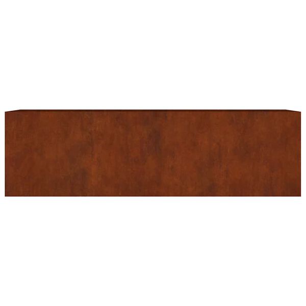 vidaXL Korotettu kukkalaatikko 280x80x80 cm Corten ter&auml;s