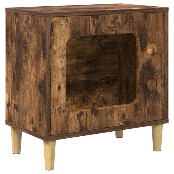 vidaXL Kissatalo Savup&auml;hkin&auml; 51 x 30 x 52 cm Tekninen puu