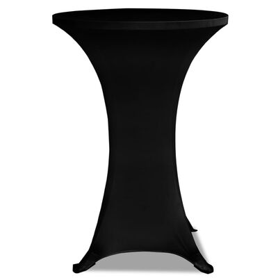 vidaXL Seisovan pöydän päällyste Ø80 cm musta venyvä 4 kpl