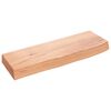 vidaXL Sein&auml;hylly vaaleanruskea 60x20x6 cm k&auml;sitelty t&auml;ystammi