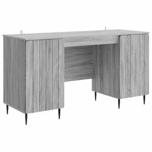 vidaXL P&ouml;yt&auml; hyllyll&auml; Harmaa sonoma 142,5 x 50 x 75 cm Tekninen puu