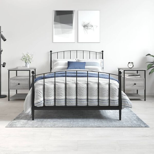 vidaXL Y&ouml;p&ouml;yd&auml;t 2 kpl harmaa Sonoma 40x42x56 cm tekninen puu