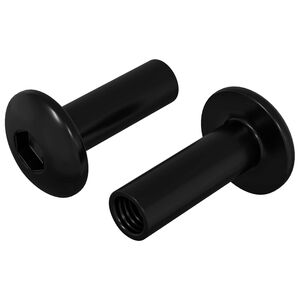 vidaXL Hihnamutterit 2 kpl Musta M4 x 14,5 mm Metalli