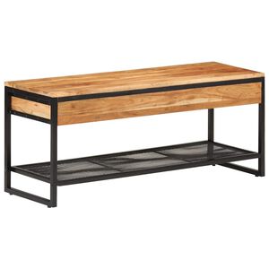 vidaXL Kenk&auml;penkki 110x35x45 cm t&auml;ysi akasiapuu ja rauta