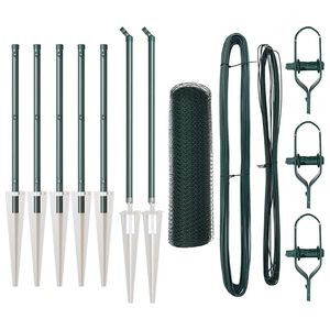 vidaXL Aitalatu Vihre&auml; 10 x 0,4 m (13 mm verkko) Ter&auml;st&auml; ja PVC:t&auml;