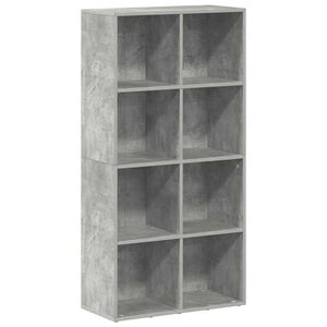 vidaXL Kirjahylly/senkki betoninharmaa 66x30x130 cm tekninen puu