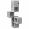 vidaXL Sein&auml;kulmashelf Betoninharmaa 48 x 48 x 120 cm Tekninen puu