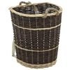 vidaXL Polttopuun kantoreppu hihnoilla 44,5x37x50 cm luonnollinen paju
