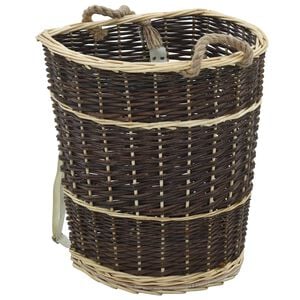 vidaXL Polttopuun kantoreppu hihnoilla 44,5x37x50 cm luonnollinen paju