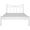 vidaXL Sängynrunko valkoinen metalli 100x200 cm