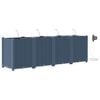 vidaXL Puutarha ruukku 4 kpl Harmaa 160 x 40 x 52 cm PP