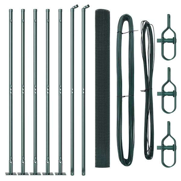 vidaXL Aitalatu Vihre&auml; 10 x 1,5 m (16 x 16 mm verkko) Ter&auml;s ja PVC