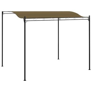 vidaXL Aurinkokatos 3x2,4 m ruskeanharmaa 180 g/m&sup2;
