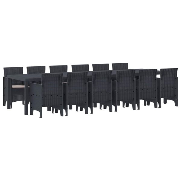 vidaXL Piharuokailu setti 13 pcs Antrasiitti Polt-kivenn&auml;isruoho