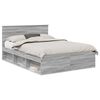 vidaXL S&auml;ngyn runko p&auml;&auml;tyll&auml; Harmaa Sonoma 5FT King Size Tekninen puu