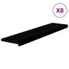 vidaXL Askelmat 8 kpl ruskeanmusta 110x30x2 cm t&auml;ysi tammi