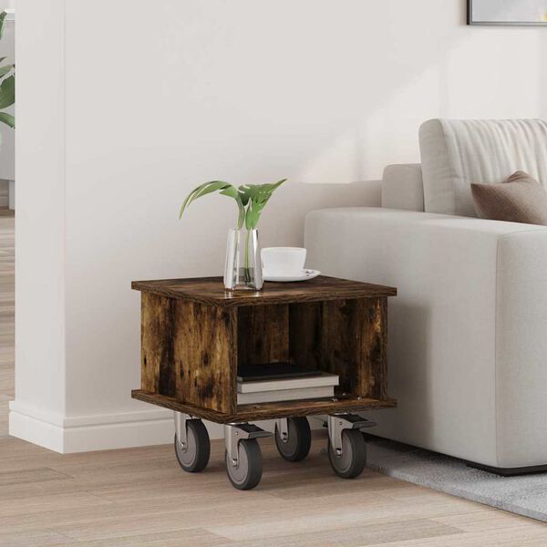 vidaXL TV-teline Savup&auml;hkin&auml; 37 x 35 x 35 cm Tekninen puu