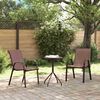 vidaXL Puutarhan Bistro Set 3 pcs Ruskea Teräs